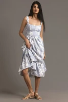 Reformation Bucatini Linen Midi Dress