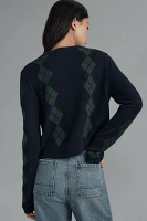 Reformation Clara Cashmere Crew Cardigan Sweater