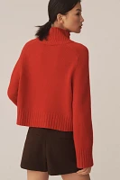 Reformation Brooke Cashmere Cropped Turtleneck Sweater