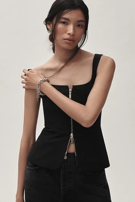 Reformation Laine Zip-Front Top