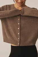 Reformation Clara Cashmere Crew Cardigan Sweater