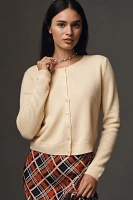 Reformation Clara Cashmere Crew Cardigan Sweater