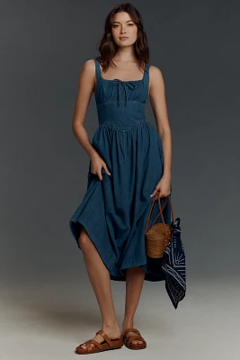 Reformation Balia Denim Midi Dress