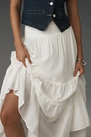 Reformation Tiered Midi Skirt