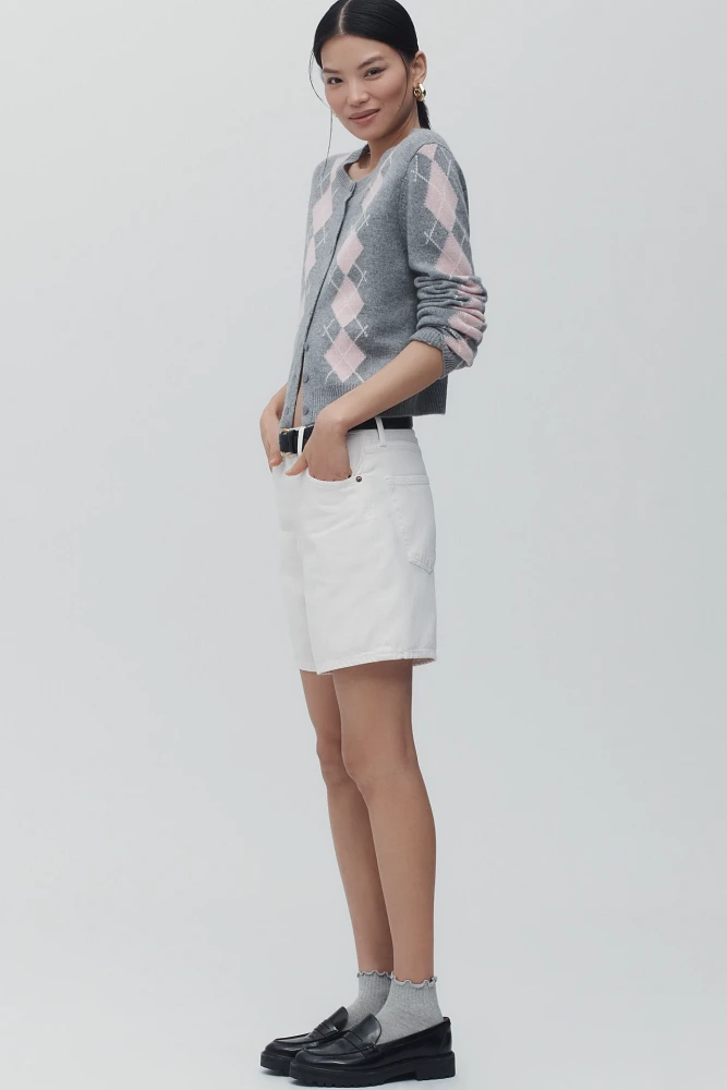 Reformation Clara Cashmere Crew Cardigan Sweater