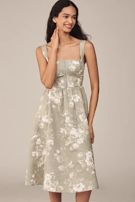 Reformation Tagliatelle Linen Midi Dress