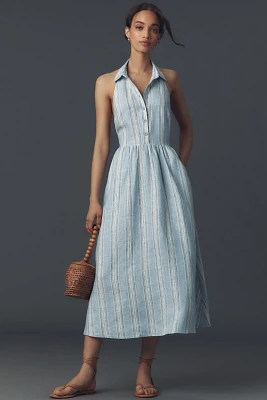 Reformation Tace Linen Midi Shirt Dress