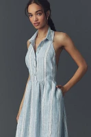 Reformation Tace Linen Midi Shirt Dress