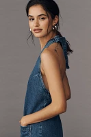 Reformation Brittany Halter Denim Mini Dress