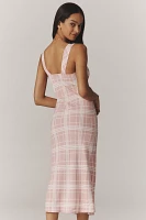 Reformation Beauden Sleeveless V-Neck Crepe Midi Dress