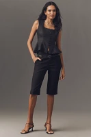 Reformation Paolina Linen Peplum Top