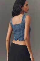 Reformation Bo Denim Cropped Vest