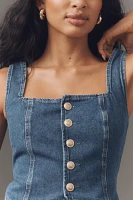 Reformation Bo Denim Cropped Vest