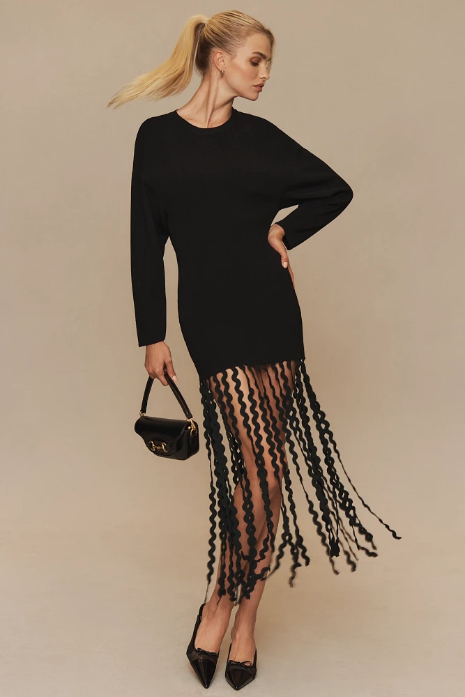 Simon Miller Wallis Knit Fringe Dress