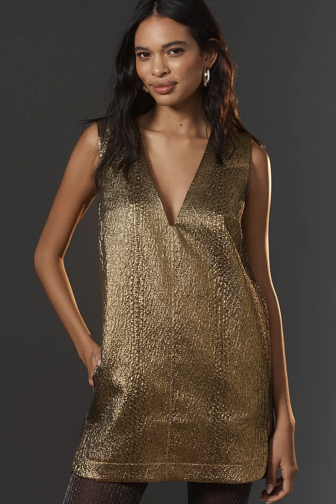 SIMONMILLER Fountain Metallic Mini Dress