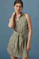 SIMONMILLER Loch Sleeveless Back-Cutout Mini Shirt Dress