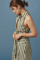 SIMONMILLER Loch Sleeveless Back-Cutout Mini Shirt Dress
