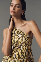 SIMONMILLER Rea One-Shoulder Poplin Maxi Dress