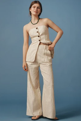 SIMONMILLER Bloo Linen Blend High-Rise Wide-Leg Pants