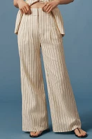 SIMONMILLER Bloo Linen Blend High-Rise Wide-Leg Pants