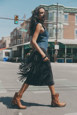 SIMONMILLER Zaza Knit Fringe Skirt