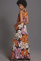 Essentiel Antwerp Silk Flowers Maxi Dress