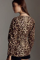 ALIGNE Toni Leopard-Print Denim Jacket