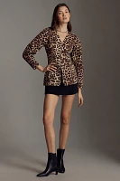 ALIGNE Toni Leopard-Print Denim Jacket