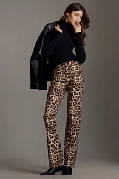 ALIGNE Miso Leopard-Print Straight-Leg Jeans