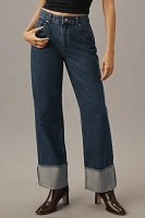 ALIGNE Soy Turn Up Straight-Leg Jeans