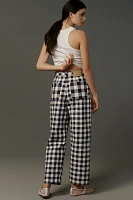 ALIGNE Ned Check Barrel Trousers