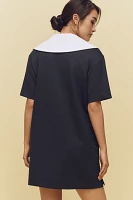 ALIGNE Natty Short-Sleeve Collared Jersey Mini Dress