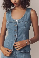 ALIGNE Ariella Button-Front Denim Tank