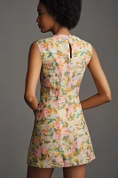 Lovaan Harper Sleeveless Linen-Silk Mini Dress