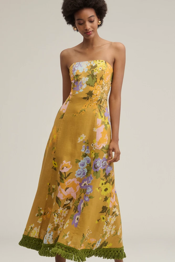 Lovaan Phillipa Linen Midi Dress