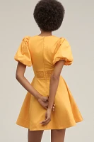 Lovaan Devon Puff-Sleeve Bow Mini Dress