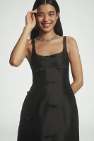 Lovaan Camilla Sleeveless Square-Neck Midi Dress