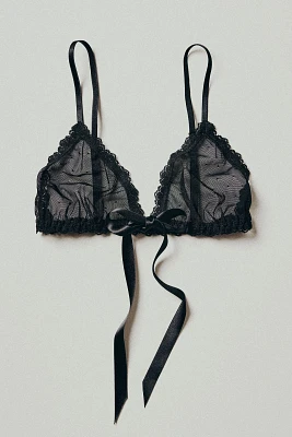 Hanky Panky Peek-a-Boo Lace Tie-Front Bralette