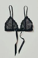 Hanky Panky Peek-a-Boo Lace Tie-Front Bralette
