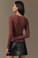 Hanky Panky Long-Sleeve Lace Top