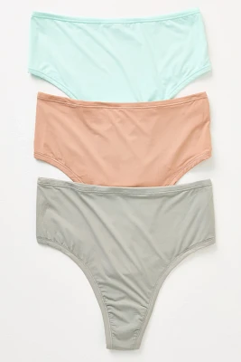 Hanky Panky High-Cut Thongs, Set of 3