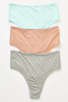 Hanky Panky High-Cut Thongs, Set of 3