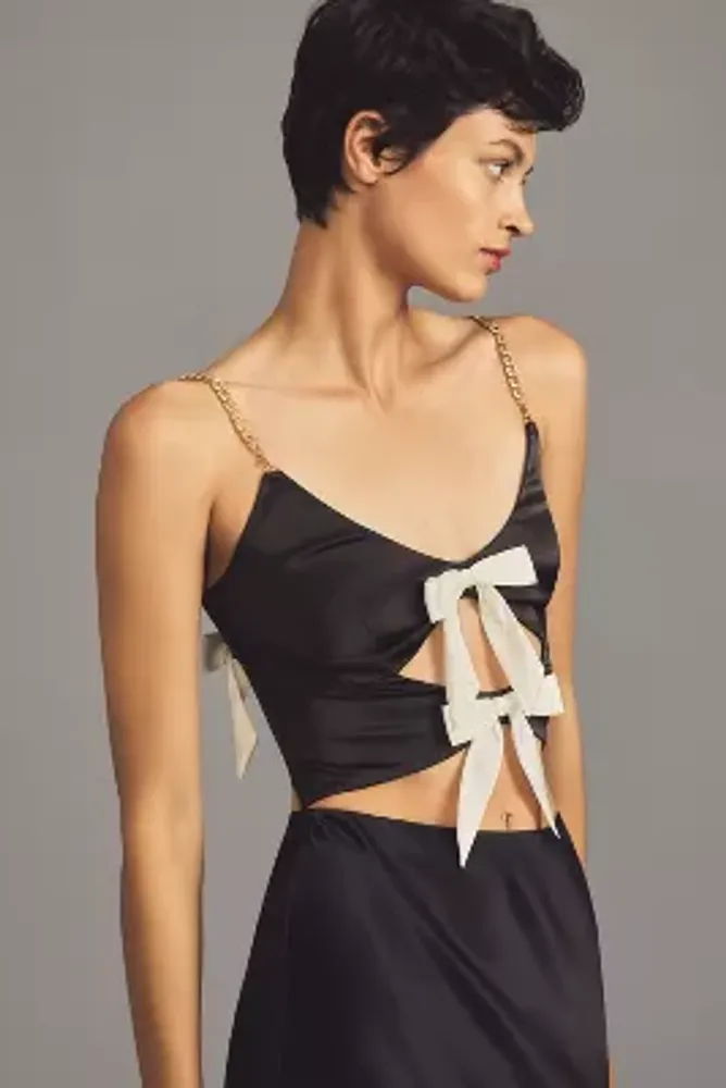 By Anthropologie Bow Cutout Bralette Top