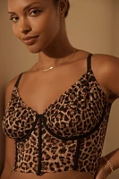 The Giselle Lace Bustier: Animal-Print Edition