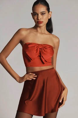 By Anthropologie Strapless Bow Top