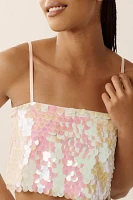 By Anthropologie Paillette Crop Tank