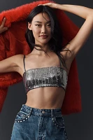 By Anthropologie Sequin Fringe Bralette