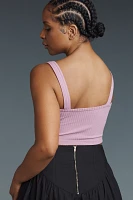 By Anthropologie Ribbed Bow Knit Tank Top