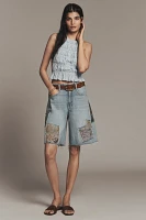 By Anthropologie Halter Tie-Back Ruched Tank