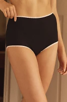 By Anthropologie Lace-Trim High-Waisted Briefs